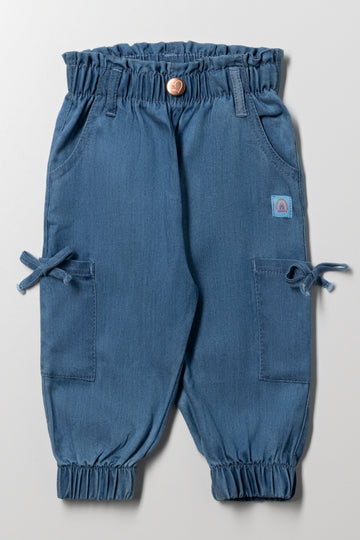 Denim PaperBag Jogger