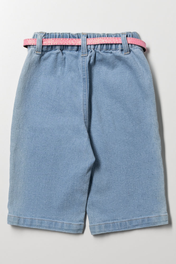 Wide Leg Denim Jeans Blue (2)