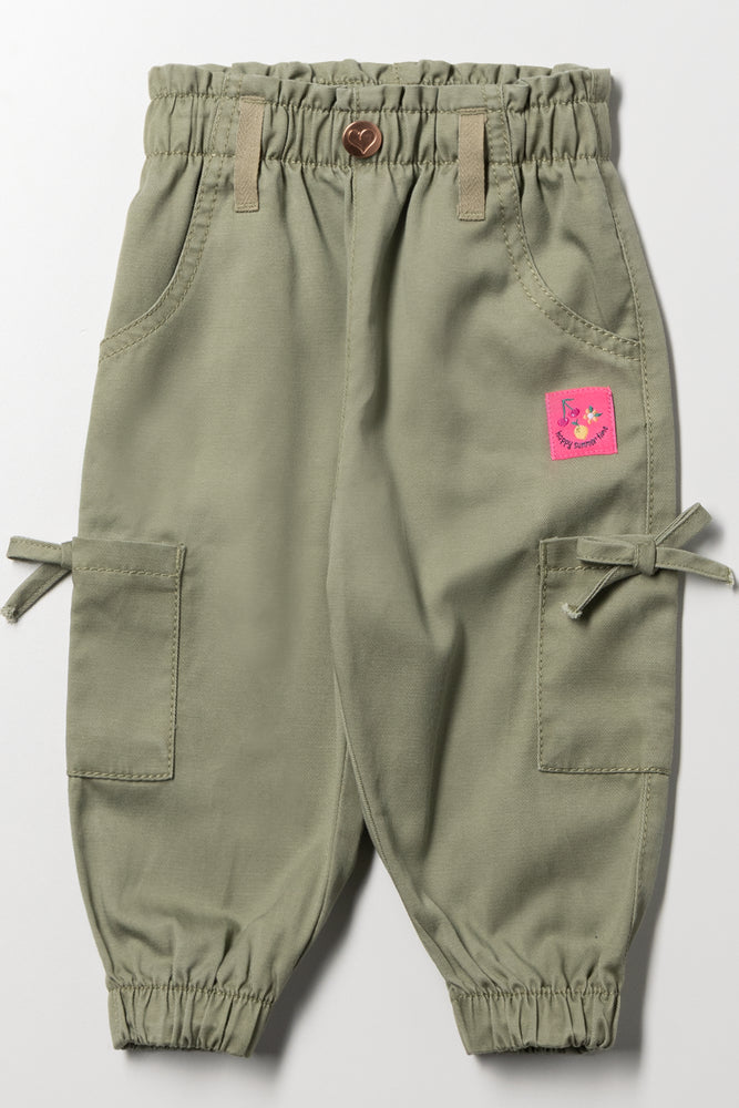 Paperbag Jogger Pants Green
