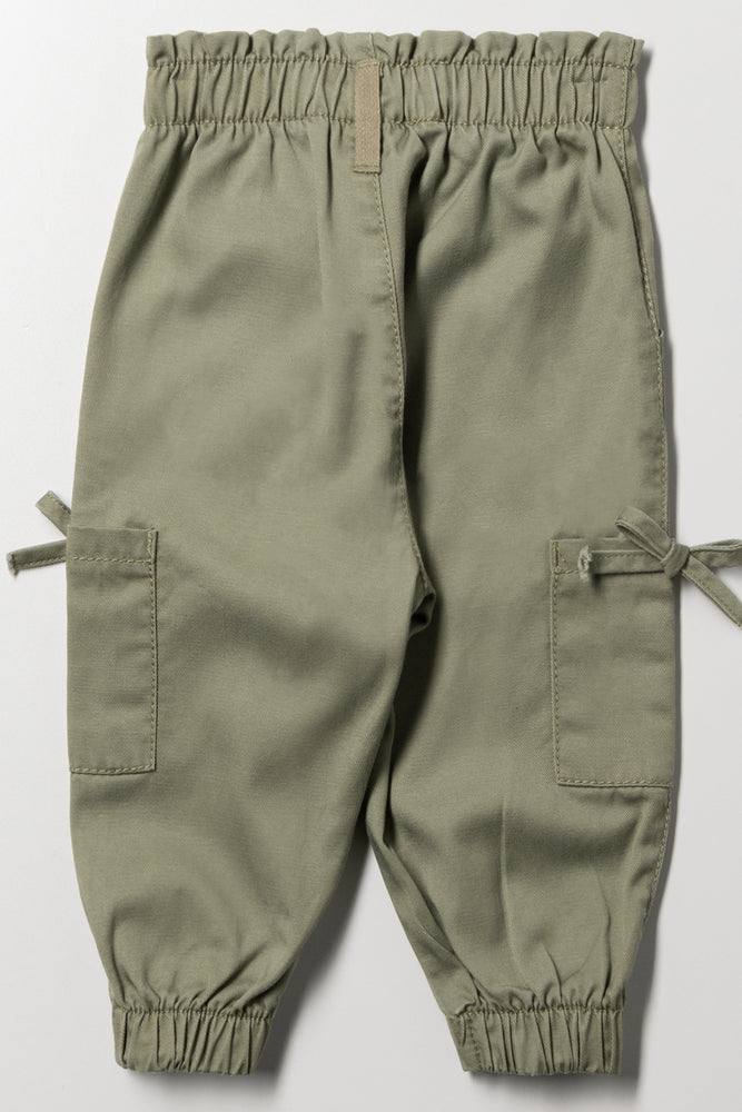 Paperbag Jogger Pants Green (2)