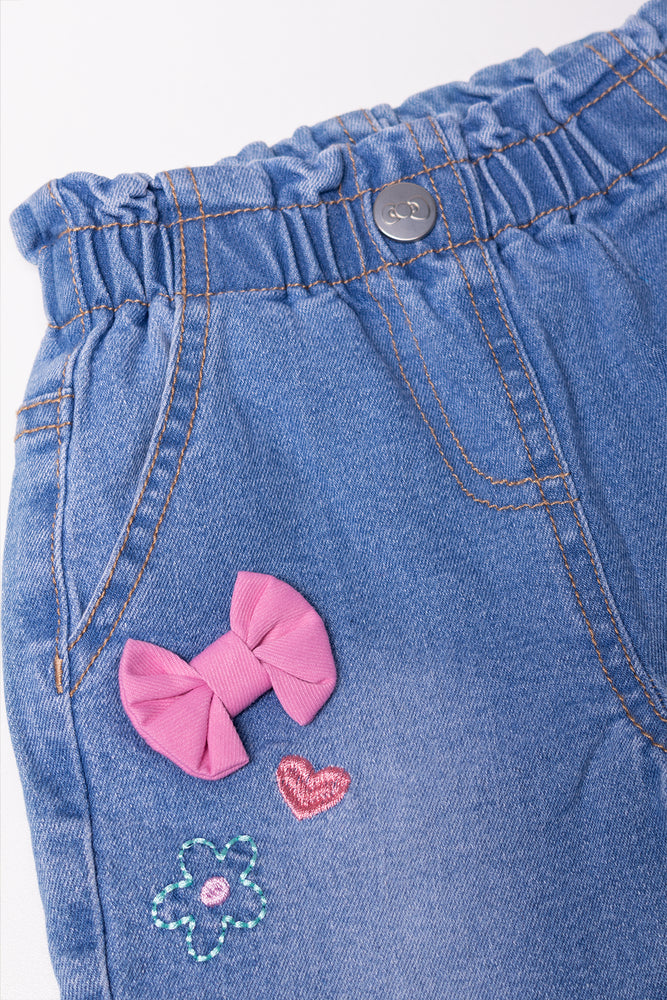 Hello Kitty Denim Jeans Light Blue (1)