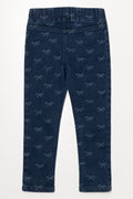Bow Print Jeggings Blue (2)