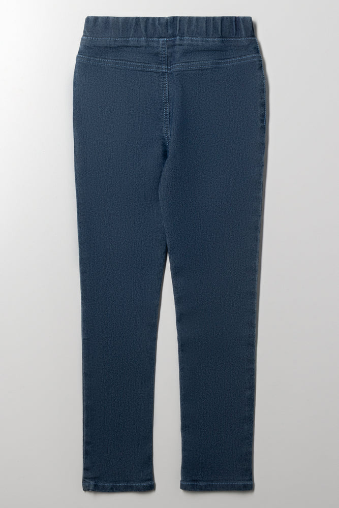 Jeggings With Sparkle Unicorn Dark Blue (2)