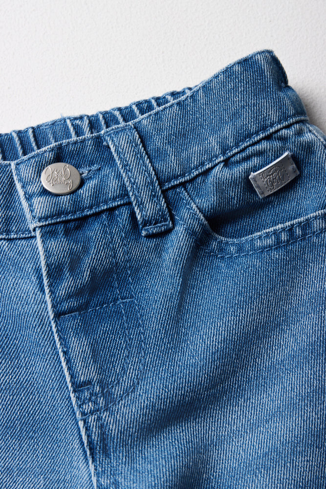 Ripped Mini Mom Denim Jeans Blue (1)