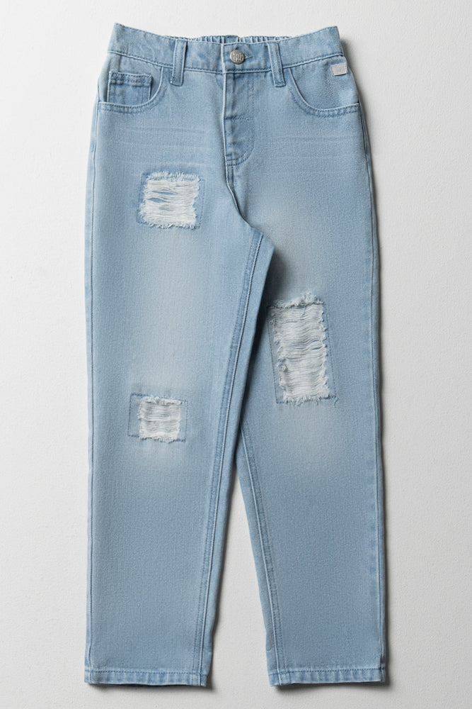 Ripped Denim Jeans Light Blue | Bottoms & Jeans | Ackermans