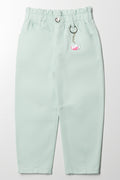 Relaxed Paperbag Denim Jeans Aqua