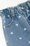 Hearts Paperbag Denim jeans Light Blue (1)