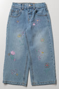 Wide Leg Denim Jeans Blue