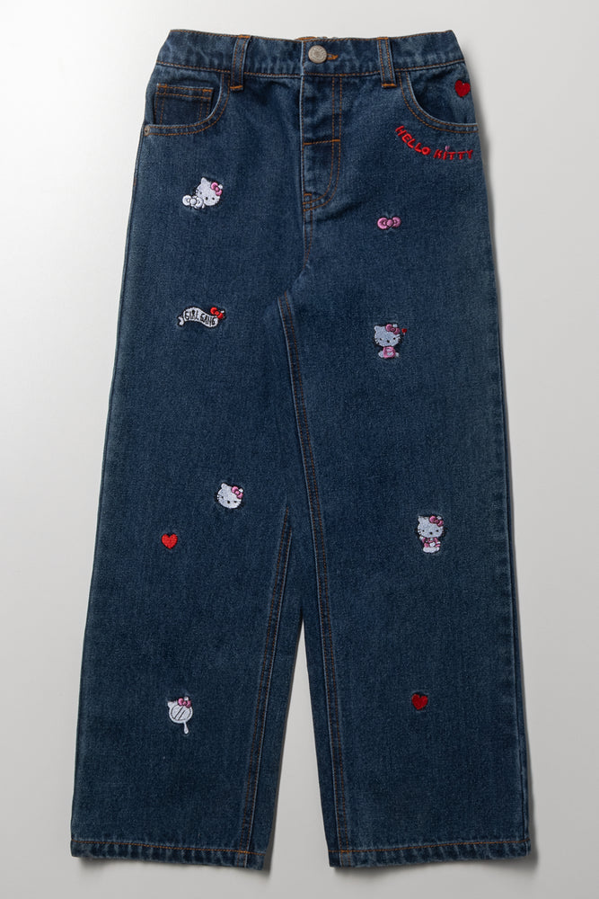 Hello Kitty Denim Jeans Blue