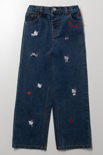 Hello Kitty Denim Jeans Blue