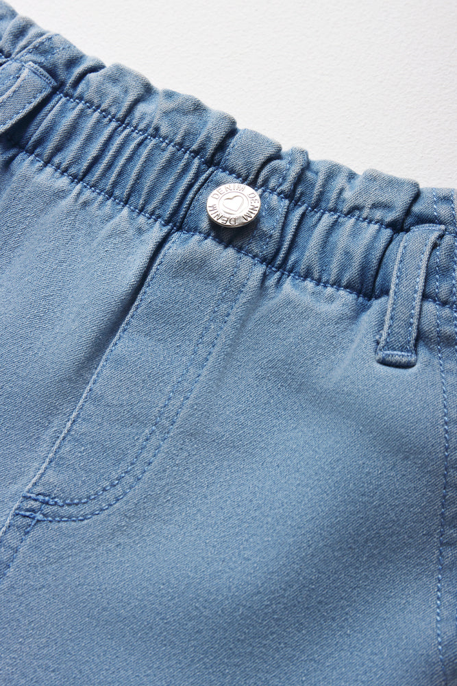 Mini Mom Paperbag Denim Light Wash (1)