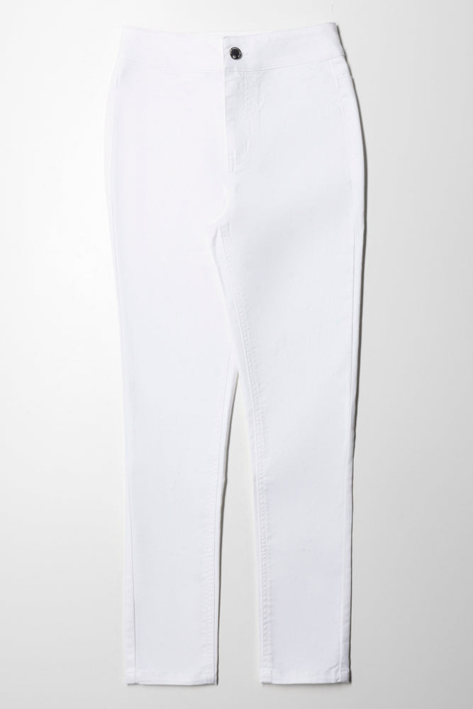 Tube Denim Jeans White