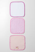 3 Pack Face Cloth White And Pink