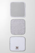 3 Pack Face Cloth Grey And White