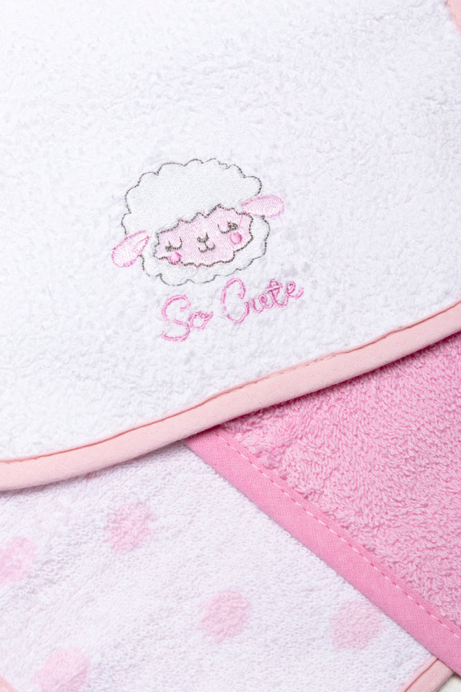 3 Pack Face Cloths Pink And White