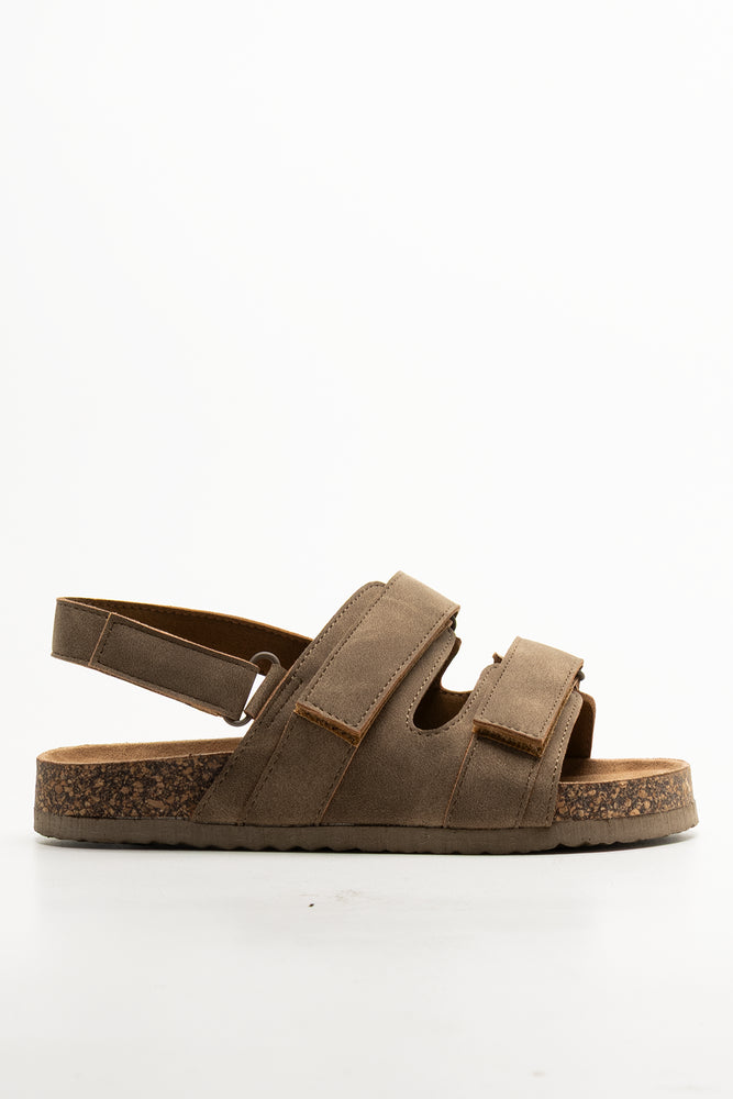 Double Band Sandals Brown Shoes Ackermans - Main Image