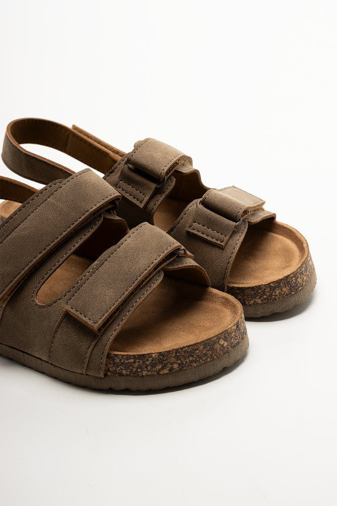 Double Band Sandals Brown (2)