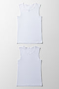 2 Pack Vests White