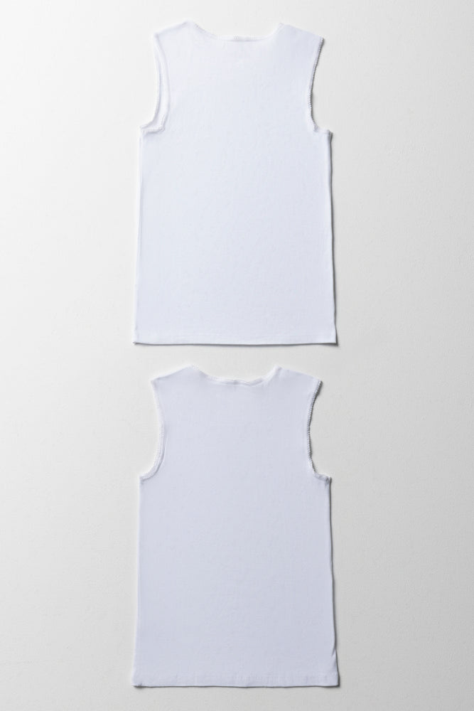 2 Pack Vests White (2)