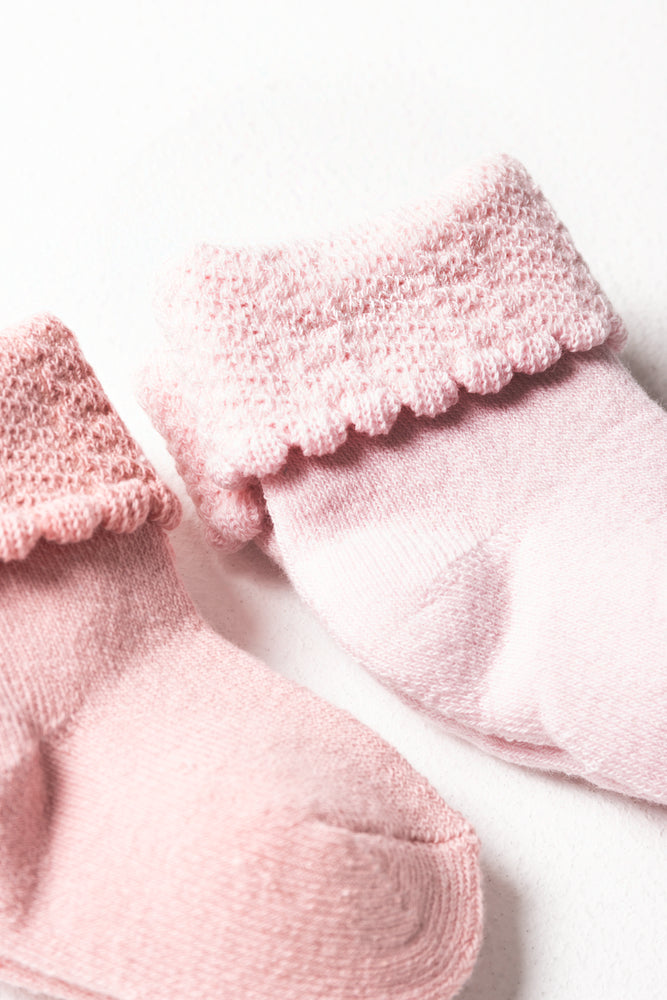 2 Pack Socks Pink (1)