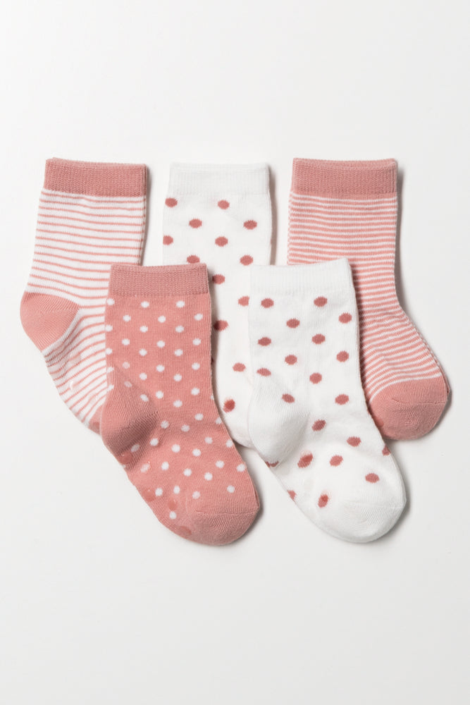 5 Pack Socks Pink