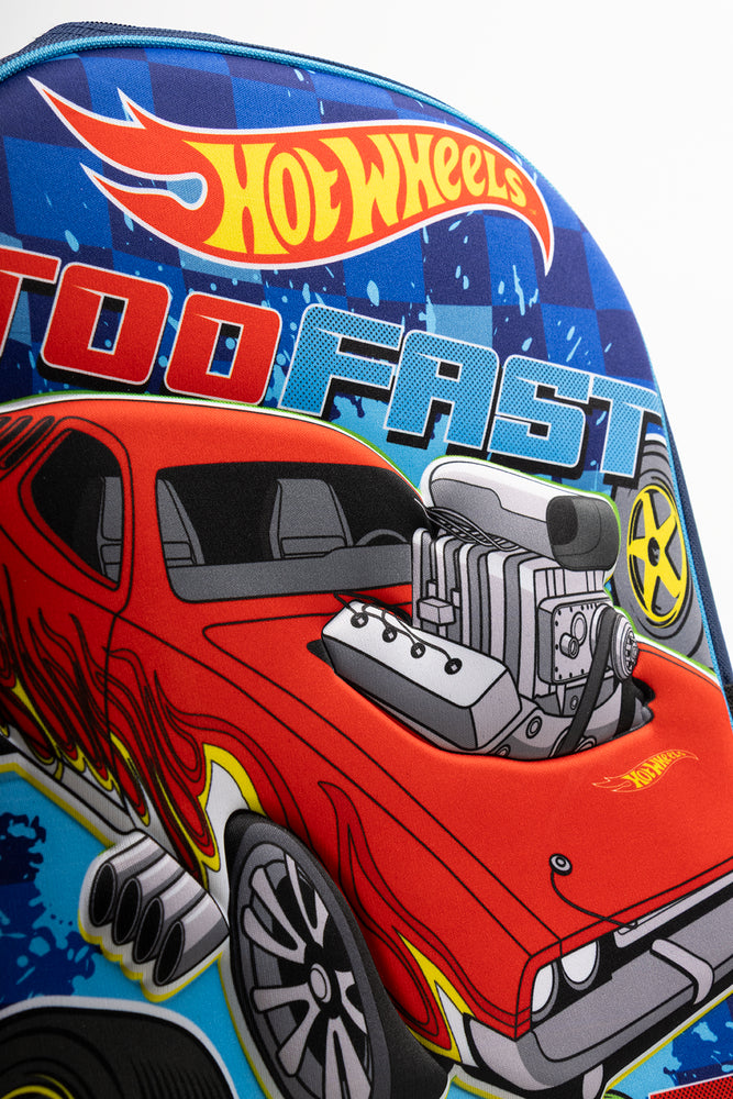 Hot Wheels Debossed Back Pack Navy (3)