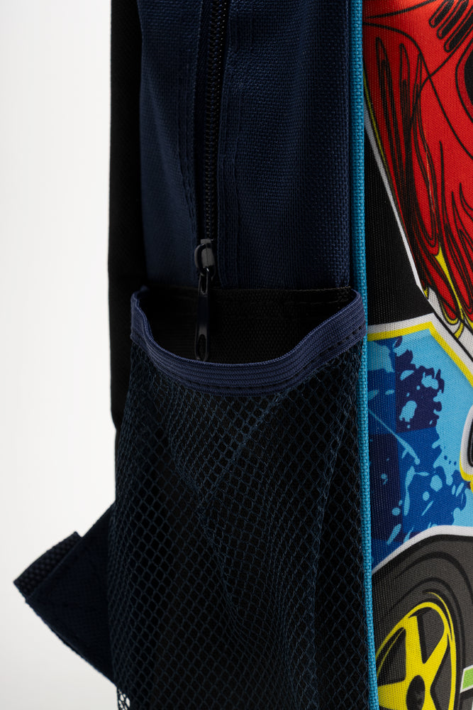 Hot Wheels Debossed Back Pack Navy (4)
