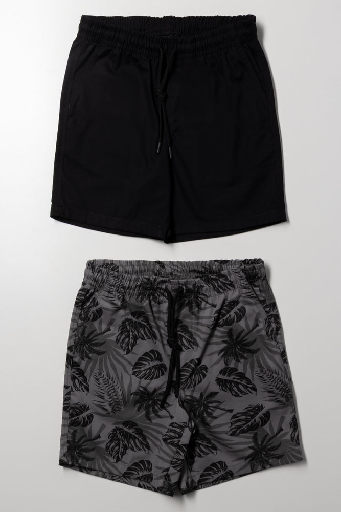 2 Pack Shorts Black And Grey