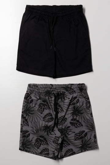 2 Pack Shorts Black And Grey