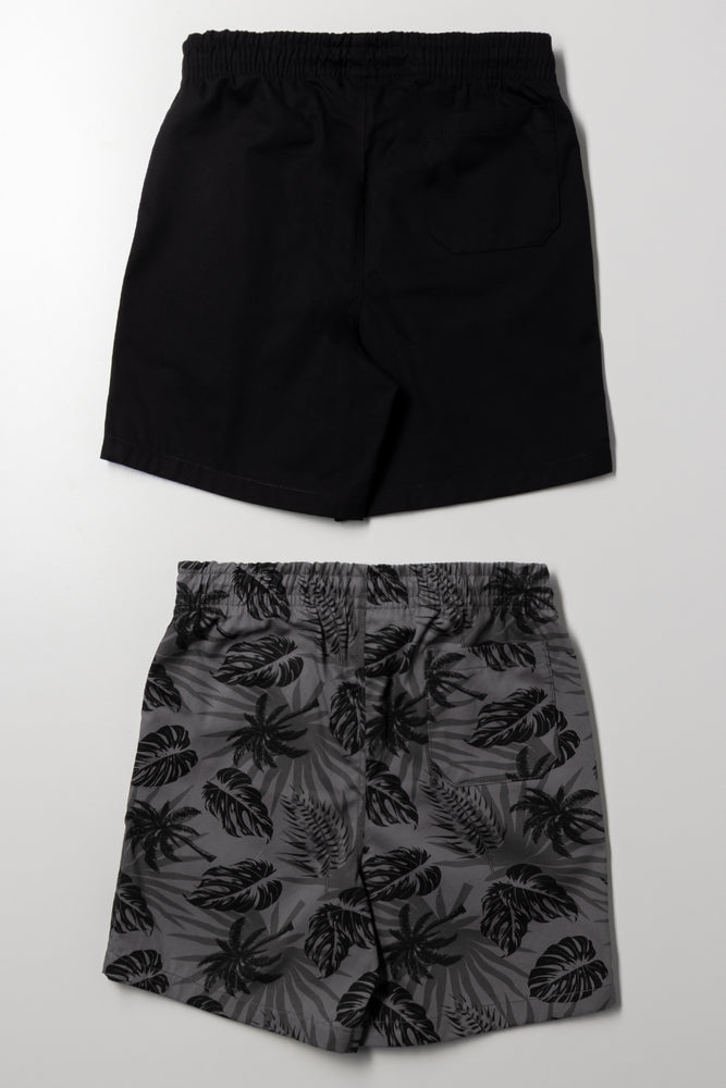 2 Pack Shorts Black And Grey (2)