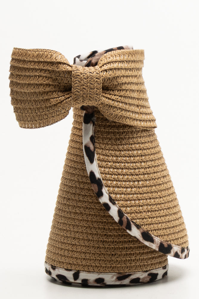 Leopard Roll Up Visor Natural (3)