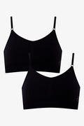 2 Pack Seamfree Bras Black