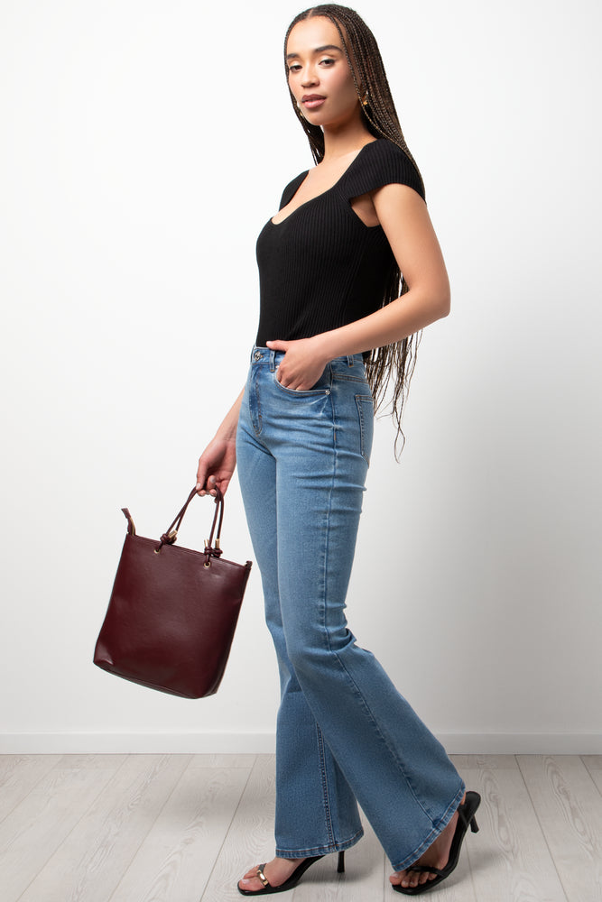 Cap Sleeve Top Black