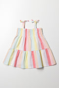 Strappy Tiered Dress Multi
