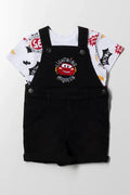 Cars Denim Dungaree Set