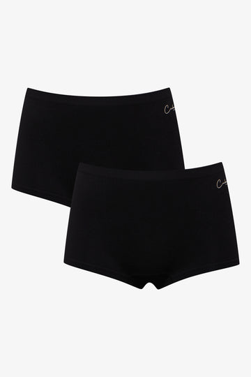 2 Pack Seamfree Panties Black