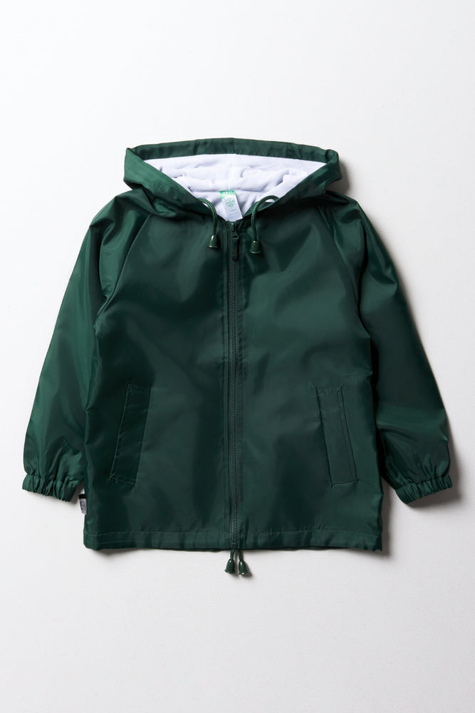 Unisex Rain Jacket Bottle Green Secondary