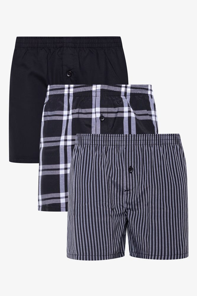 3 Pack Boxers Black