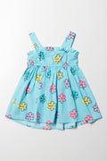 Strappy Babydoll Dress Aqua (2)