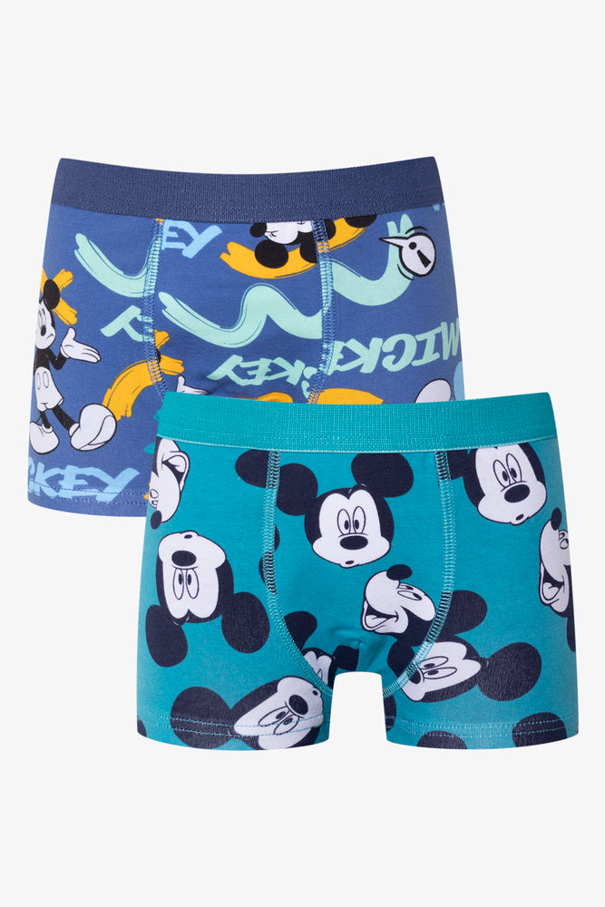Mickey Mouse 2 Pack Knit Boxers Blue