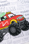 Monster Truck Embossed T-Shirt White (1)