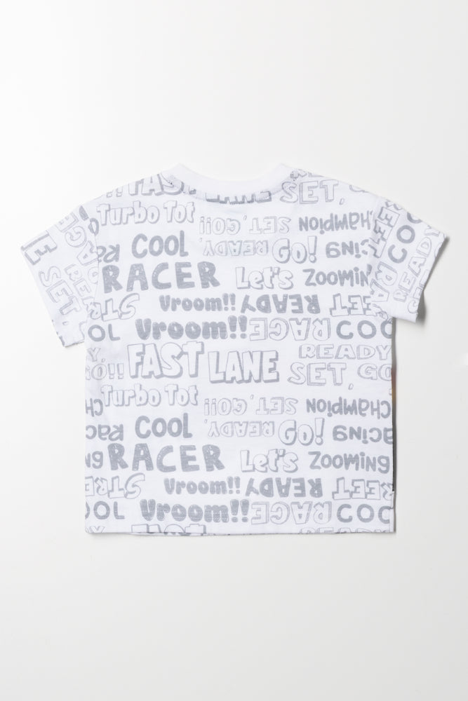 Monster Truck Embossed T-Shirt White (2)
