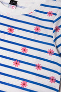 Short Sleeve Stripe T-Shirt Blue And White (1)