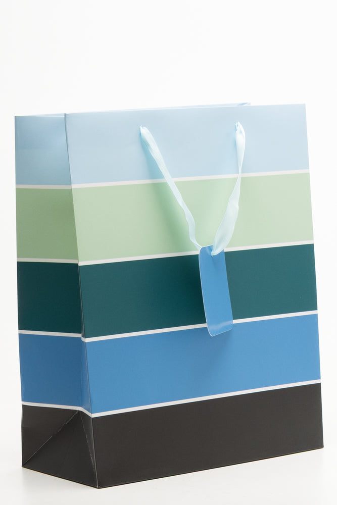 Stripe Gift Bag Blue