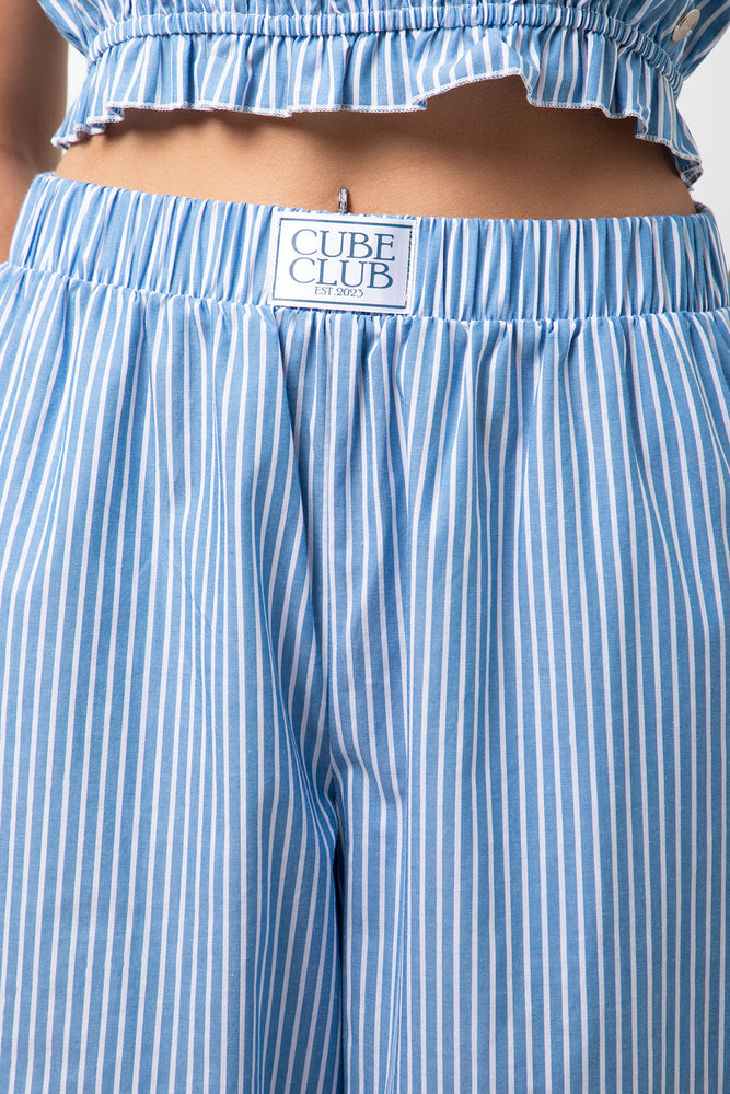 Stripe Pull On Pants Blue (4)
