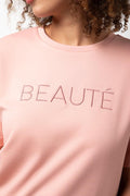Beaute Oversized Short Sleeve T-Shirt Pink (3)