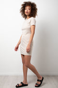 Short Sleeve Bodycon Dress Natural (1)