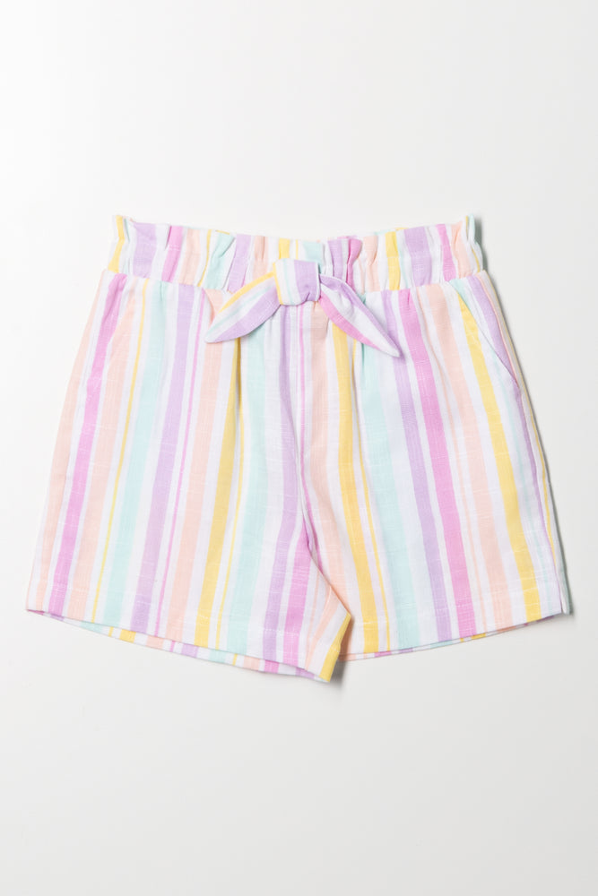 Linen Woven Shorts Multi