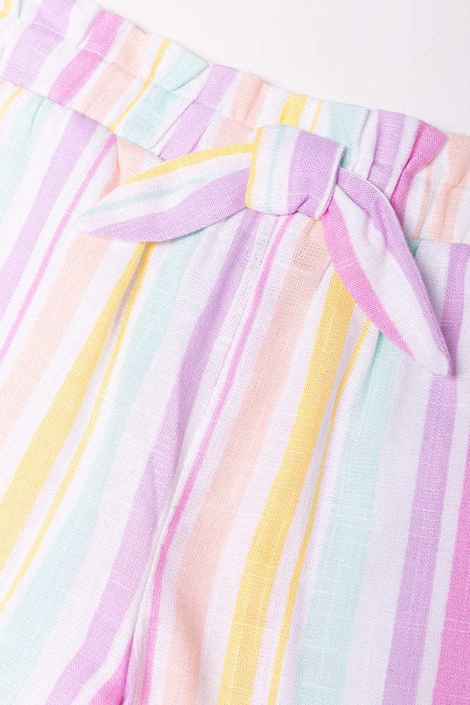 Linen Woven Shorts Multi