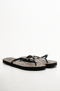Printed Flip Flops Black